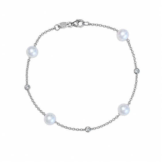 Pulsera Lo Scrigno Gioielli Mujer in Oro BRACC PERLE ZIRCONI - BRACC PERLE ZIRCONI